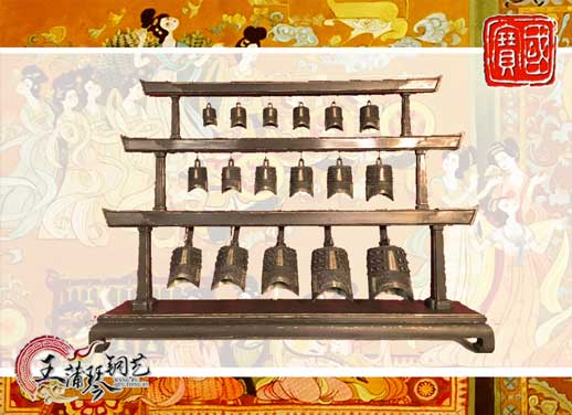 山東客戶定制17件古編鐘，迎賓編鐘古樂