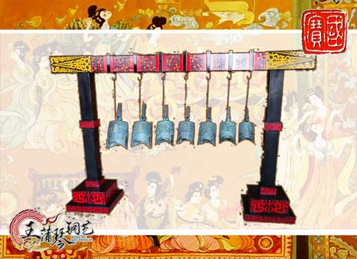 7件編鐘，觀賞裝飾編鐘，可發(fā)音編鐘
