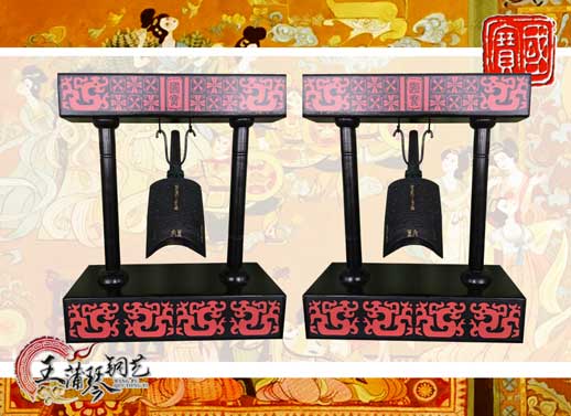 單件編鐘工藝品、外賓禮品、中國(guó)青銅編鐘